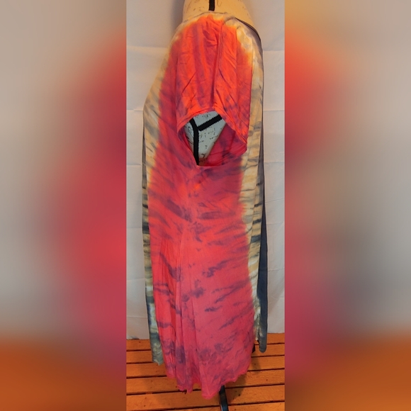 T Party Tie Dye Midi Dress / Swim Cover Up Size Large - Picture 3 of 8